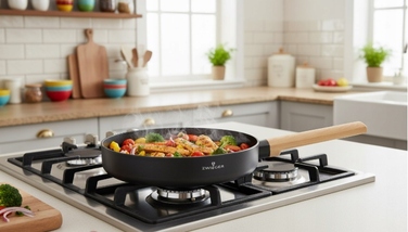 Набір сковорідок з кришками Norven Zwieger, 4 предмети