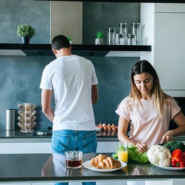 Карусель для спецій Relaxdays з 16 скляними баночками, поворотна на 360°, нержавіюча сталь, сріблястий, 33x22 см