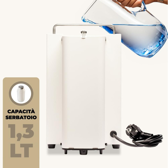 Кавова машина FABER Pro Mini Deluxe для ESE-подушечок 44 мм, хром, латунний прес, Pure White