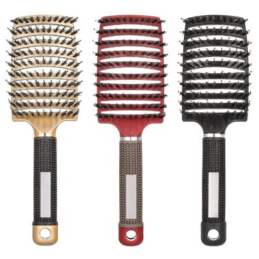 Набір гребінців для волосся з щетиною дикого кабана, 3 шт. – розпушувач, для довгих, тонких, густих, кучерявих волосся