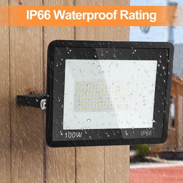 IKODM Outdoor Floodlights, 5-Pack 30W LED Floodlights, 3000K Warm White Outdoor Lighting Floodlight, Waterproof Super Bright 2250LM Construction Lights for Outdoor Yard Garden Garage Sports Field (3000K Warm White, 100W LED Spotlight)