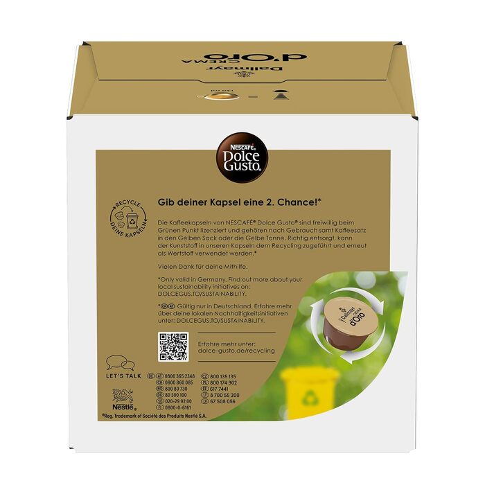 Кавові капсули NESCAFÉ Dolce Gusto DALLMAYR Crema d'Oro, 16 капсул