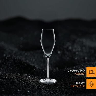 Набір келихів для шампанського Nachtmann ViNova, 4 шт, 280 мл, кришталеве скло, 98075, для миття в посудомийній машині