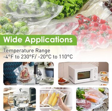 Vacuum Bags, Glovios 9 Rolls Vacuum Sealer Bags, 28/20 x 300cm Vacuum Bags for Food, Vacuum Sealer Film Bags, Vacuum Bags for Vacuum Sealer, Foil Sealing Machine, Cookable and Sous Vide