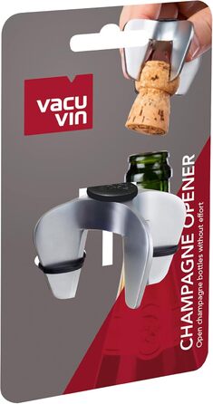 Відкривачка для шампанського Vacu Vin, пластикова, коричнева, 7x7x4,3 см