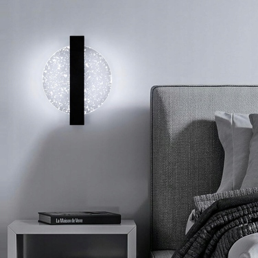 Стіна LED-бра AjieQaQ чорне, сучасне, внутрішнє, 12Вт, 1500Лм