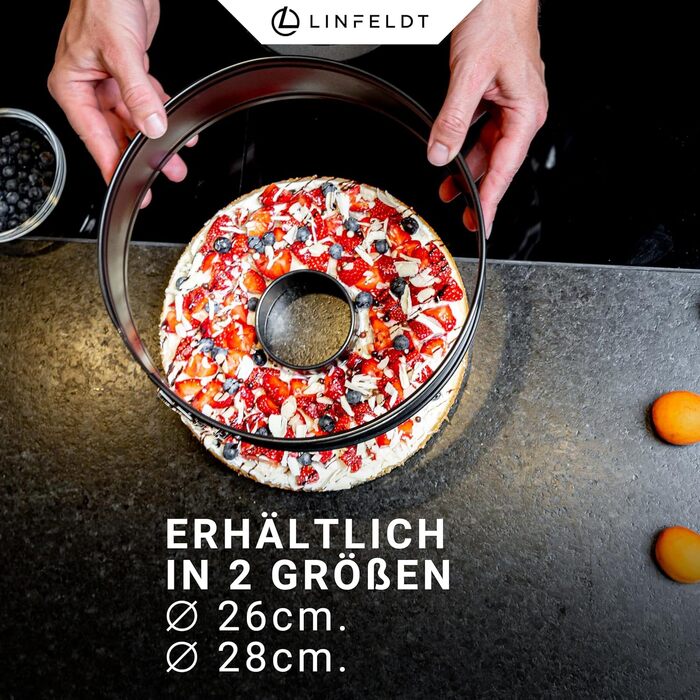 Форма для випічки тортів LINFELDT® Springform 28 см з антипригарним покриттям та невиливним дном