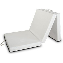 Гостьовий матрац EVERGREENWEB Futon 80x200 см з холодної піни, 3-секційний складаний, висота 10 см, знімний та праний чохол, гіпоалергенний, компактний