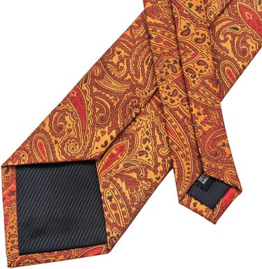 DiBanGu Комплект аксесуарів для чоловіків: краватка, хустинка, нагрудна хустинка, краваткова булатка, запонки (Квітковий візерунок, помаранчевий)