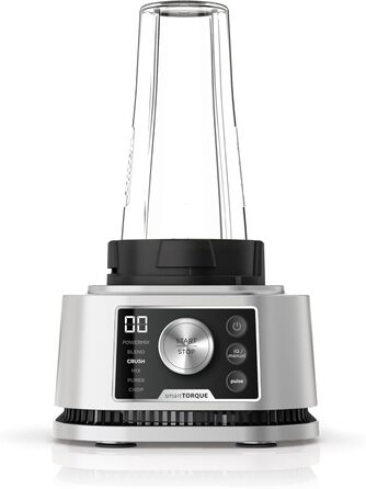 Ninja Foodi Power Nutri Mixer Smoothie Maker 3-in-1, thick spreads & frozen drinks, automatic programs, 2.1L pitcher, 700ml cup & 400ml bowl with Power Paddle, 1200W, Silver CB350EU 3-in-1 Mixer, 1200W
