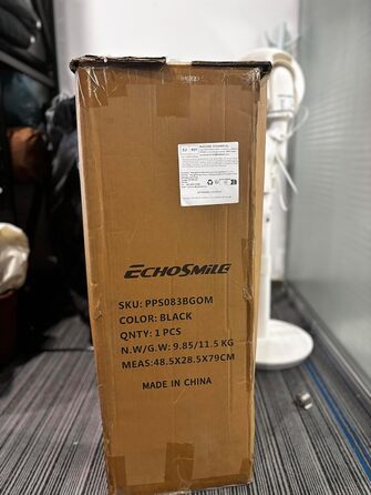 Візок для собак EchoSmile до 20 кг, 4-в-1, чорний. Складаний, з колесами, сітковими віконцями. Підходить для собак та котів середніх розмірів