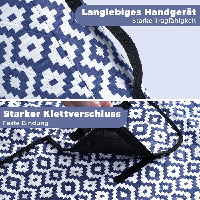 Плед для пікніка Oak & Tea 200x200 см, водонепроникний, ізолюючий, XXL, складаний килимок для пляжу, кемпінгу, вулиці з міцного Оксфорда (синій)