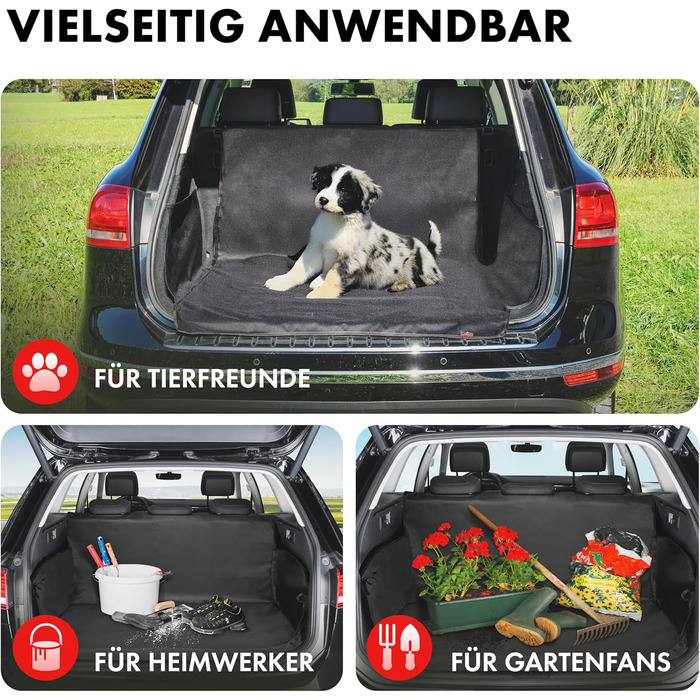 Захист для багажника WALSER Cäsar: килимок з боковим захистом, водонепроникний, для собак, чорний