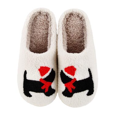 Тапочки домішки Bolukets для жінок та чоловіків, зимові, теплі, плюшеві, у вигляді тварин, з помпоном-шапочкою (39/40 EU)