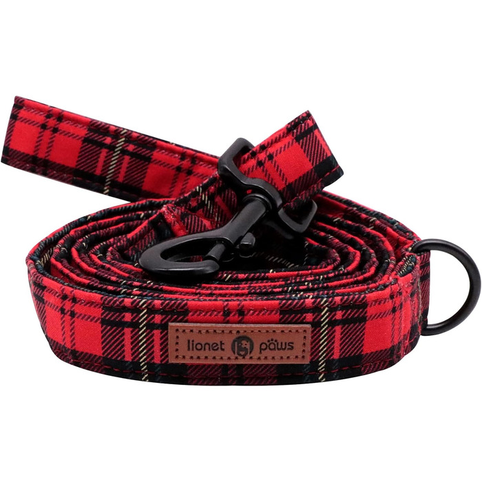 Нашийник для собак Lionet Paws на Halloween з метеликом, бавовна, 34-55 см, зручний, з металевим затвором, для собак, комплект 1 шт. (різдвяний принт)