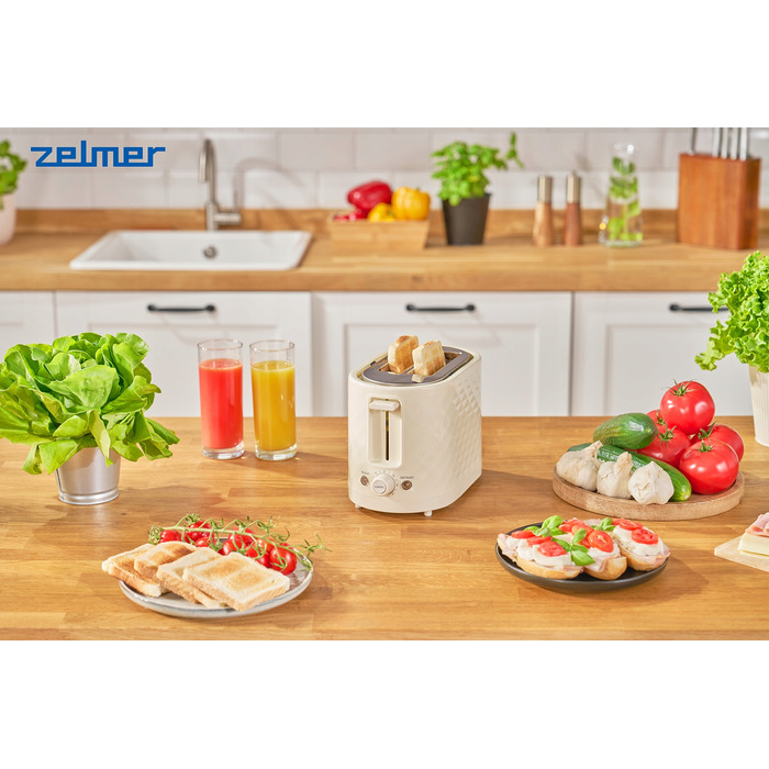 Тостер Zelmer ZTS7632F Fryderyk, бежевий, 650 Вт