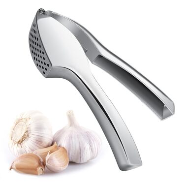 Професійний прес для часнику та імбиру зі стабільної цинкової сплаву, що не потребує чищення зубчиків, легкий у догляді та придатний для посудомийної машини
