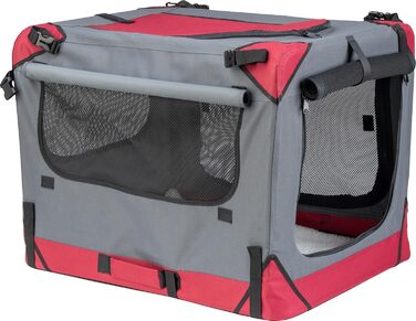 Складана переносна переносна коробка для собак/кішок Foxdevil xonic® (M, Червона) - для автомобіля та дому
