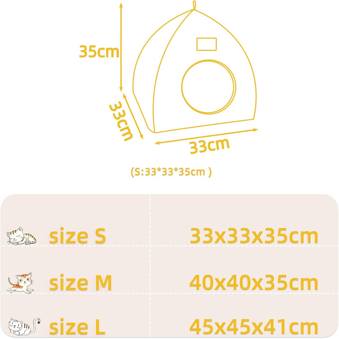 Будиночок для котів Katzenhöhle з подушкою, 40x40x35 см, сірий (M)