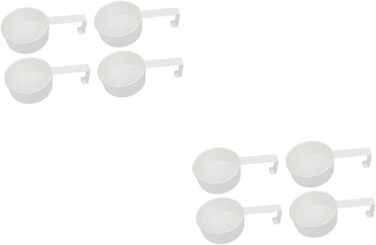 Cabilock 2 Sets Stainless Steel Measuring Spoons Kitchen Machine Cookware Easy Cleaning Utensils Gadgets Measuring Cups Spoons For Coffee Powder Measuring Spoons For Home Stainless Steel White 4 Pieces * 2