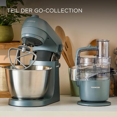Кухонний комбайн-міксер Kenwood kMix KMX750BK, компактний, синьо-сірий