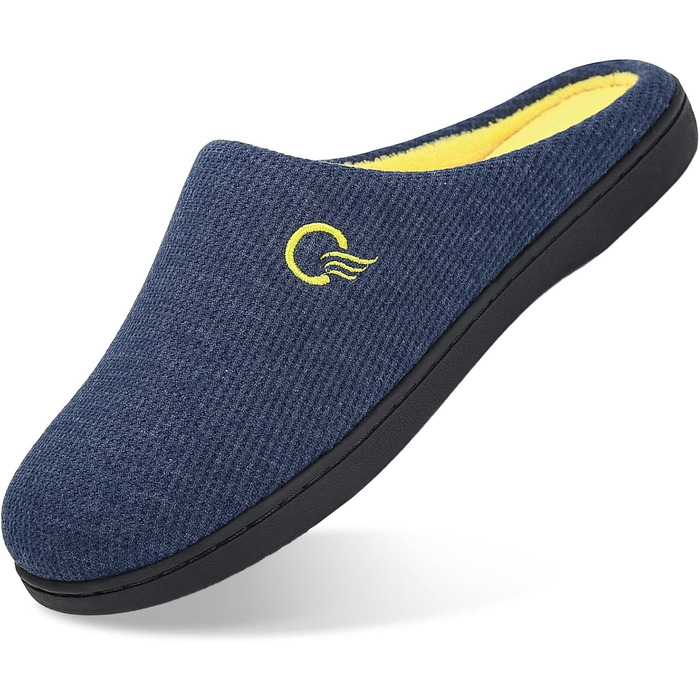 Домашні тапочки Mishansha для чоловіків та жінок з піни з пам'яті, неслизькі, синього кольору, 44/45 EU