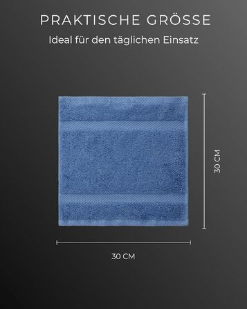 Набір махрових рушників 50x100 см, 100% бавовна, 600 г/м², Oeko-TEX, 10 шт. — м'які та гігроскопічні рушники з петлею для підвішування