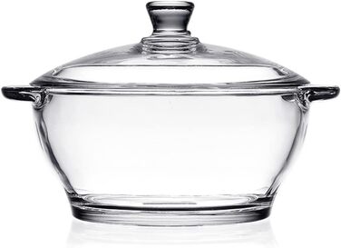 Cabilock Glass Pot Soup Pot Glass Pot Induction Pot Glass Pan Heat-Resistant Glass Pot Borosilicate Glass Pot Braising Pot Noodle Bowl For Transparent M Yogurt Casserole