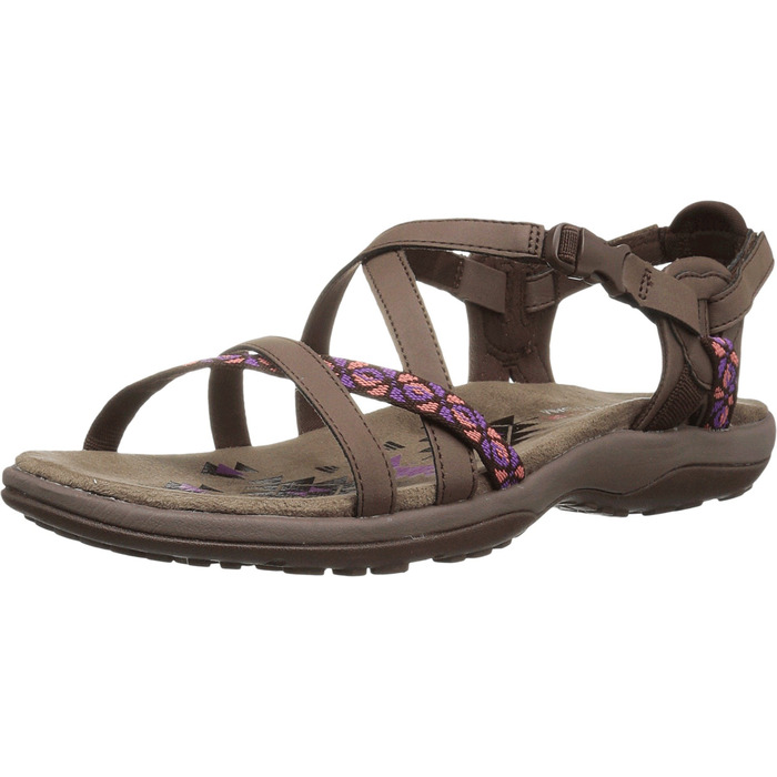 Сандалі жіночі Skechers Reggae Slim-Vacay 39 EU Chocolate з Duraleather - легкі та зручні для літа