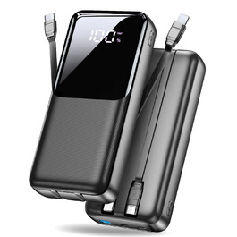 Power Bank 40000mAh 22.5W PD USB-C: Зовнішній акумулятор з 3 портами та 2 кабелями, сумісний з iPhone, Android