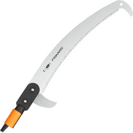 Садова пила Fiskars QuikFit для обрізки гілок, 55 см, загартована сталь, чорна/помаранчева, змінний інструментальний модуль 1000691