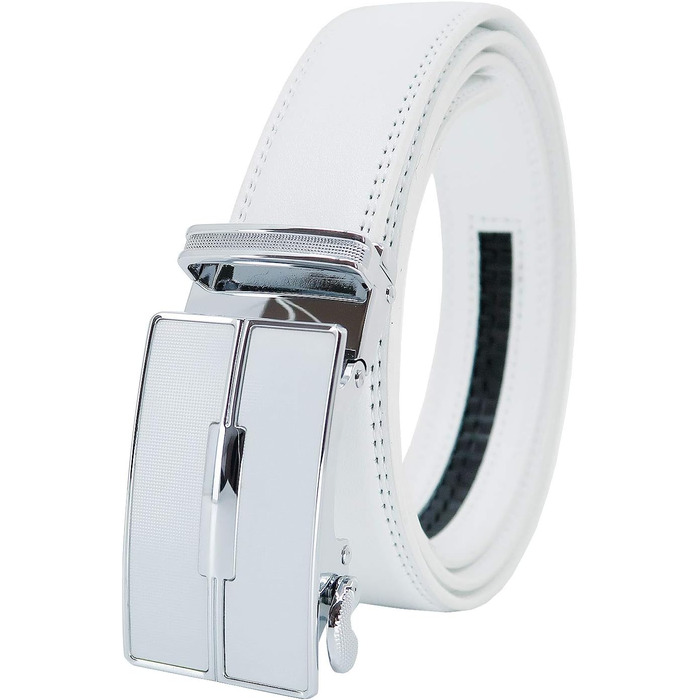 Чоловічий шкіряний ремінь на автоматичній застібці без отворів, 3 см, регульований розмір, довжина 125 см