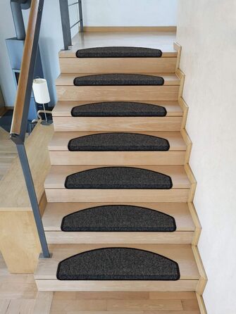 Kettelservice-Metzker Rambo Step Mats - Anthracite (15-Piece Set, Half-Round)