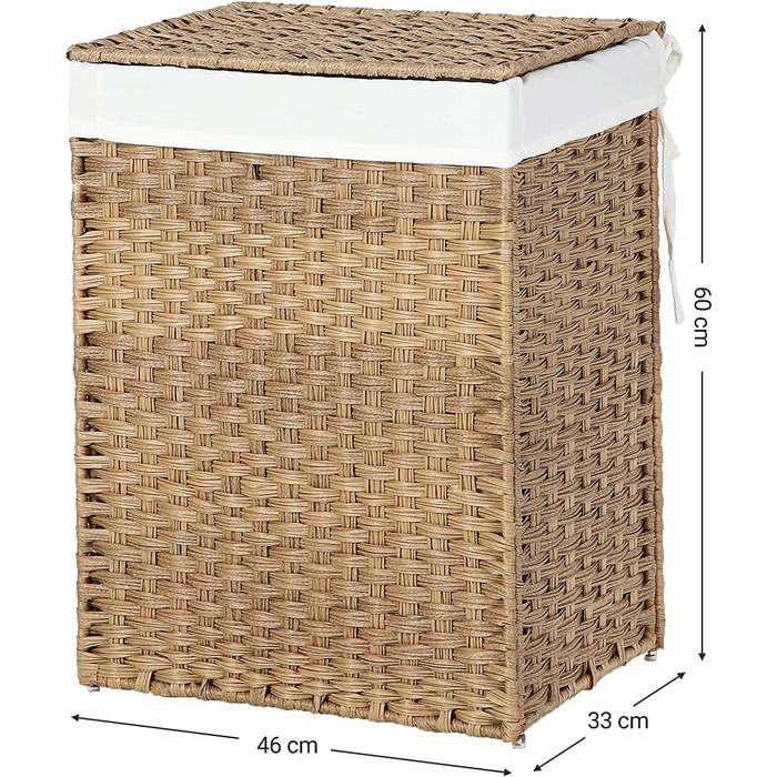 Кошик для брудної білизни Songmics, 90 л, коричневий