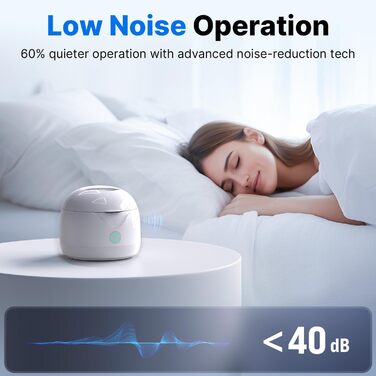 Ультразвуковий очищувач, 45000 Гц, 200 мл, для зубних протезів, альгінаторів, брекетів, зубних щіток, ювелірних виробів (білий)