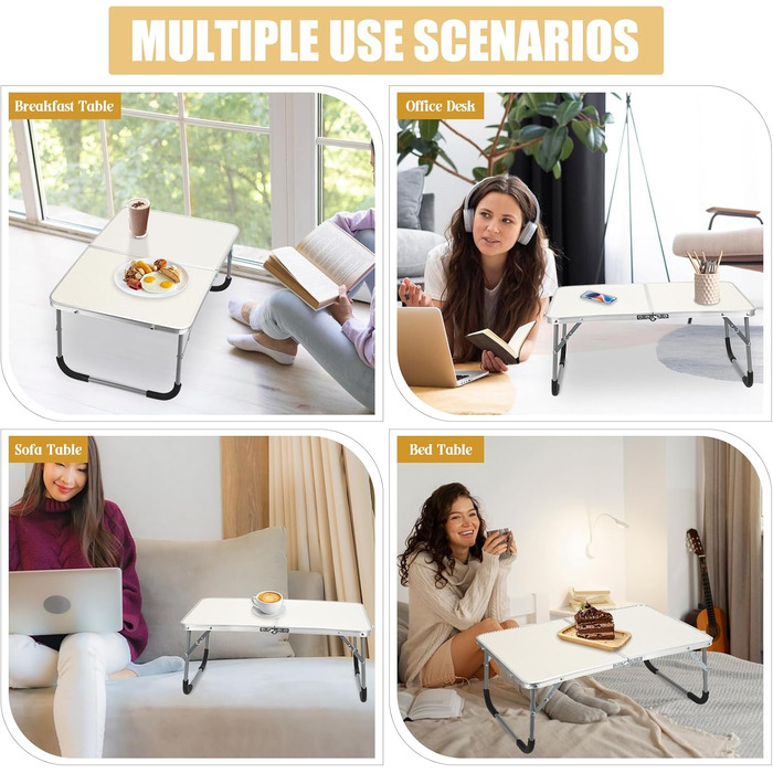 Складаний столик-трансформер для дому та відпочинку (білий)