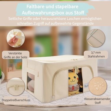 Органайзери для одягу Prestigénie (3 шт.) - мішки для зберігання одягу, ковдр та подушок, міцний матеріал, прозоре вікно, 24 л