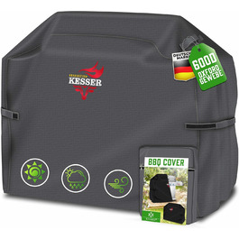 Чохол для газового гриля KESSER Premium, водонепроникний, 600D оксфорд, антрацит, 147x61x122 см, для Weber, Brinkmann, Char Broil