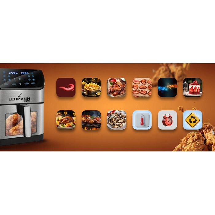 Аерофритюрниця Lehmann LHODF-1880C, 6.9 л