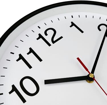 Plumeet Extra Large Silent Wall Clock, 40.6cm Soundless Non-Ticking Quality Black Quartz Wall Clock Decorative Apartment/Kitchen/Office/School Clock, Easy to Read (White)