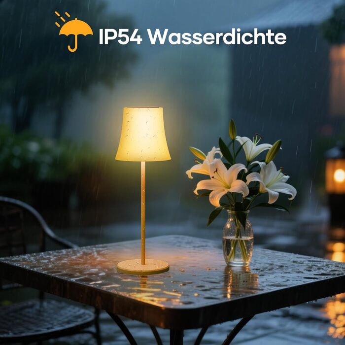 LED-лампа настільна Suright бездротова, акумуляторна з 3 кольоровими режимами та RGB, плавне регулювання яскравості, сенсорне керування, IP54 вологостійка для саду, кемпінгу, вечірки, спальні, кафе, з імітацією текстури дерева