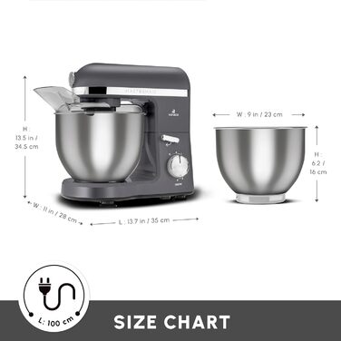 Кухонний комбайн Karaca Mastermaid Chef Pro 1500 Вт, 5 л, подвійний важіль, планетарний міксер, 6 швидкостей, глянцевий крем, насадки для замісу та збивання