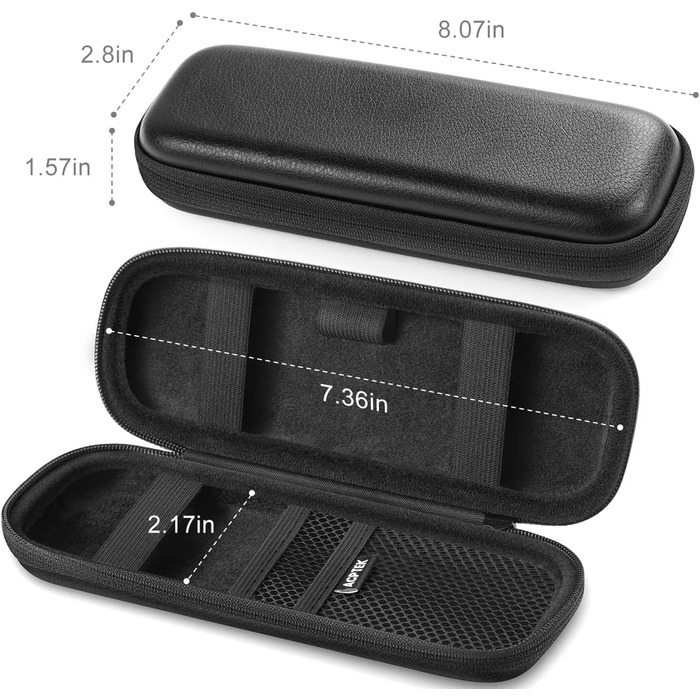 Чохол для Apple Pencil та інших стилусів, преміум шкіра, з відділенням для кабелю USB (чорний)