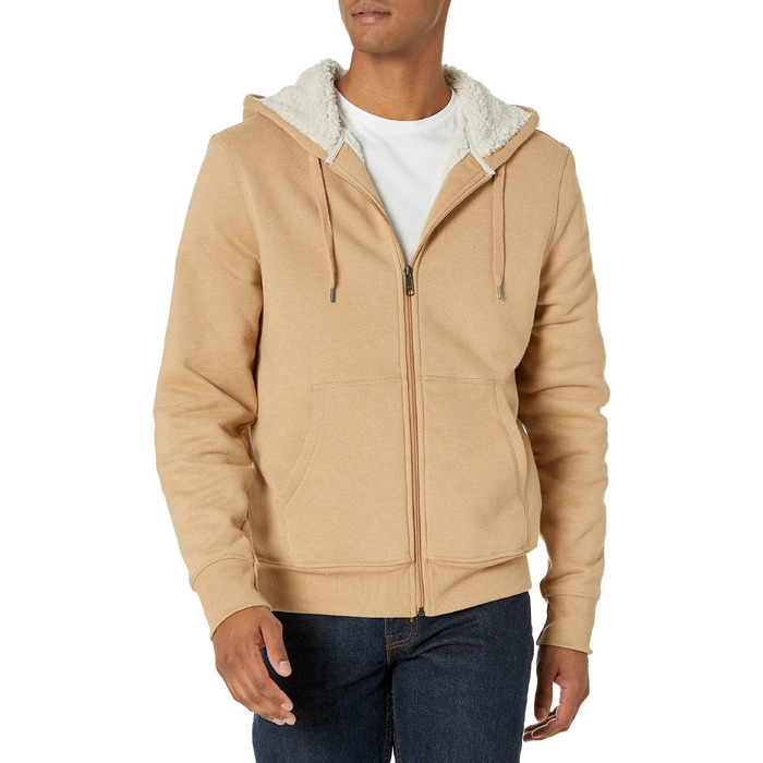 Чоловіча худі на молнії Amazon Essentials з підкладкою шерпа, розмір XXL, колір Camel Heather