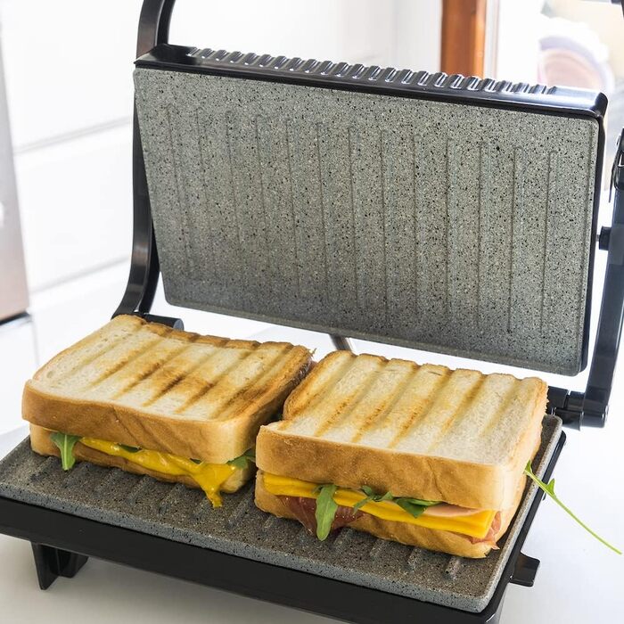Cecotec Rock'nGrill Dark 700W Electric Grill with Stone Coating - PTFE & PFOA Free