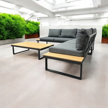 Комплект садових меблів Ideal Garden, метал, сірий, 3 предмети
