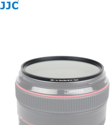 Фільтр JJC UV, 49 мм, ультратонкий, багатошарове покриття, захист від УФ, для об'єктивів Canon Sony DSLR з різьбою 49 мм (сріблястий)