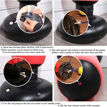 Стенд-боксерський мішок для дітей та дорослих, 160 см, червоний. Підходить для боксу та кікбоксингу