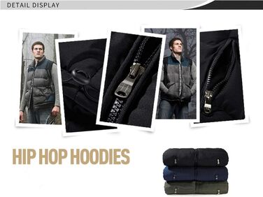 Чоловіча жилетка ASKSA, степна, з коміром-стійкою, безрукавка, приталеного силуету, для активного відпочинку (XL, темно-синій)