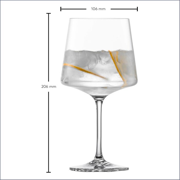 Zwiesel Glas Gin Tonic Glass Echo (4-piece Set), rounded highball glasses for Gin Tonic, dishwasher-safe Tritan crystal glasses, Made in Germany (Art. No. 123385)